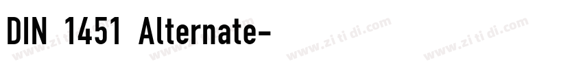 DIN 1451 Alternate字体转换